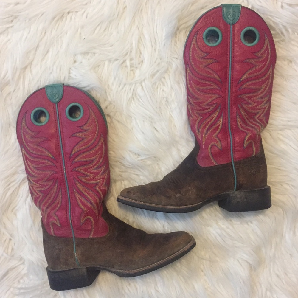 Ariat Boots Western Cowgirl Cowboy Boho Riding